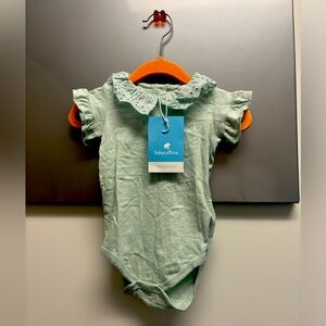 Babycottons Jenny Tefi bodysuit green size 3.  So cute!  So soft!